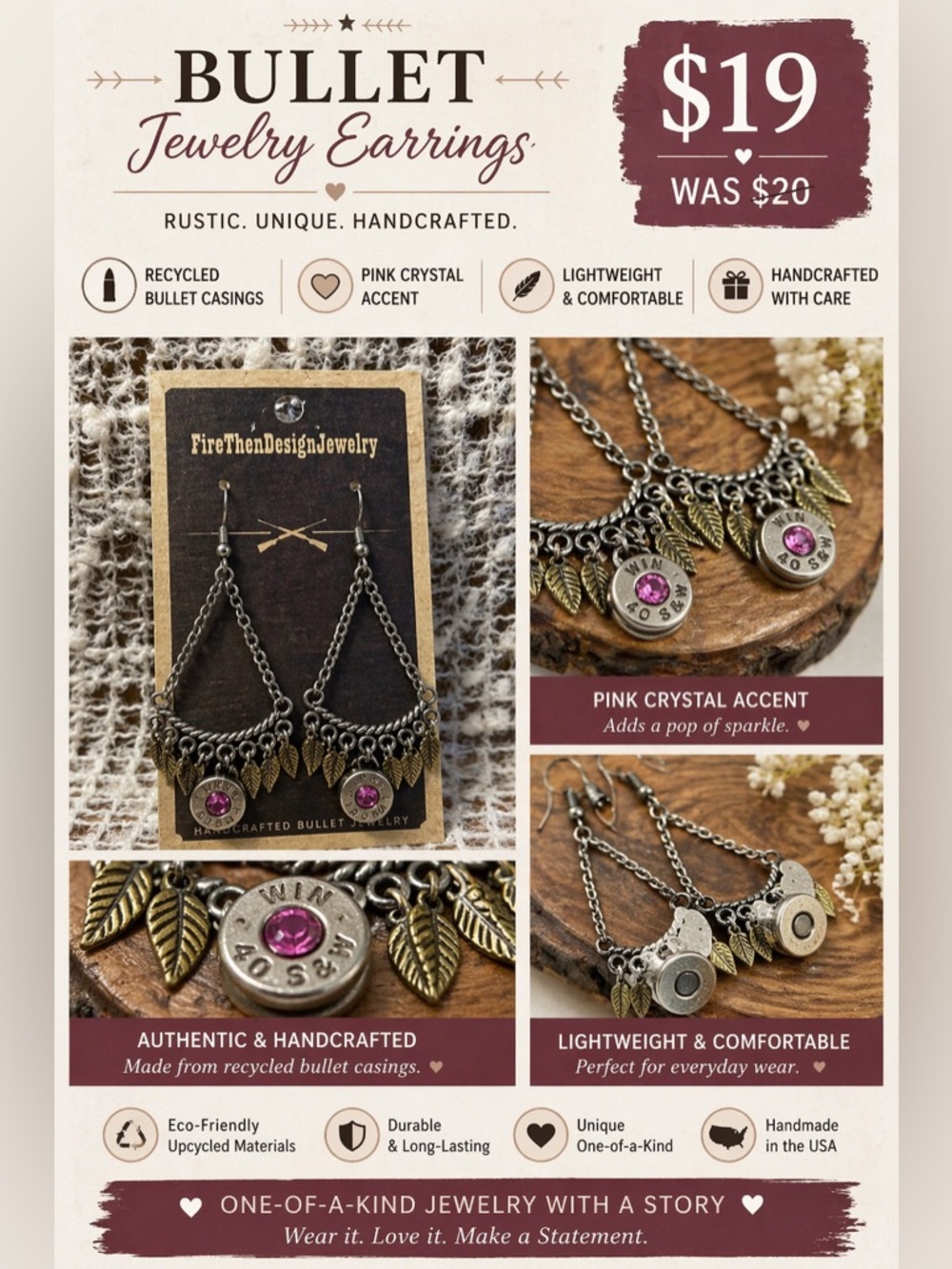 Bullet Jewelry Earrings